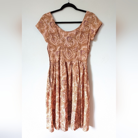 Vintage 1950s Jerry Gilden summer paisley dress - Picture 6 of 8